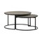 Homeroots Set of Two 32" Gray And Black Concrete And Metal Round Nested Coffee Tables 520635 - alternate 2