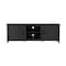 Homeroots 70" Black Wood Enclosed and Open Storage TV Stand 632585 - alternate 3