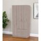 Homeroots 35" Light Gray Two Drawer Combo Dresser 534935 - alternate 3
