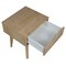 Homeroots 18" Natural Solid Manufactured Wood and Wood One Drawer Nightstand 489238 - alternate 2