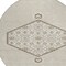 Homeroots 8' Beige Brown And Ivory Round Oriental Washable Indoor Outdoor Area Rug 598168 - alternate 2