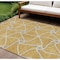 Homeroots 8' X 10' Gold And Ivory Geometric Washable Indoor Outdoor Area Rug 612872 - alternate 1