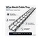 Kable Kontrol Wire Mesh Cable Tray, 4 in W x 2 in D x 10 in L, Black Coated, 30PK KK-4X2X10-BK-30 - alternate 2