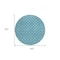 Homeroots 8' Teal Blue And Ivory Round Geometric Washable Indoor Outdoor Area Rug 596209 - alternate 2