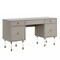 Homeroots 55" Gray And Clear Writing Desk With Three Drawers 402072 - alternate 2