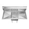 Koolmore 1 Compartment Stainless Steel NSF Commercial Kitchen Prep & Utility Sink with 2 Drainboards SA151512-15B3 - alternate 2