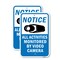 Signmission Notice All Activities Monitored By Video Camera, 12'' X 18'' 2 Signs, Heavy Gauge Aluminum, 2PK A-1218-2PACK-24927 - alternate 1