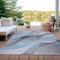 Homeroots 10' X 14' Sky Blue Gray And Silver Abstract Washable Indoor Outdoor Area Rug 616771 - alternate 2