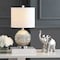 Jonathan Y Krister 20.5" Glass/Metal LED Table Lamp, Silver/Ivory JYL1041A - alternate 3