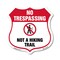 Signmission No Trespassing Shield Sign Not A Hiking, 18 Inch X 18 Inch, Plastic Sign SHI-P-18-414 - alternate 1