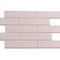 Apollo Tile Arte 1.97 in. x 7.87 in. Matte Pink Ceramic Subway Deco Wall and Floor Tile 4.54 sqft/case, 42PK RID88PNKDECM - alternate 3