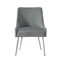 Homeroots Set of Two Light Gray and Silver Upholstered Velvet Dining Side Chairs 535384 - alternate 3