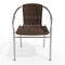 Flash Furniture Contemporary Restaurant Stack Chair, Aluminum and Dark Brown Seat, Tan Back, 21.75 W 22" L 29 H TLH-020-GG - alternate 4