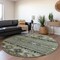 Homeroots 8' Fern Green Taupe And Ivory Round Tribal Washable Indoor Outdoor Area Rug 615412 - alternate 2