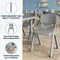 Flash Furniture 3 PC Plastic Activity Table and 2 Chairs Set, 10.5 in Seat Height-Soft Gray YU-YCX-0023-2-SQR-TBL-SFTGY-R-GG - alternate 4