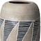 Homeroots 15" Brown And Gray Geometric Cylinder Ceramic Table Vase 380397 - alternate 3