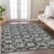 Homeroots 3' X 5' Black And Ivory Floral Washable Indoor Outdoor Area Rug 595925 - alternate 2