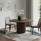 Homeroots 60" Brown Wood Pedestal Base Round Top Dining Table 720945 - alternate 2