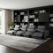 Homeroots 169" Dark Gray Top Grain Leather Reclining Metal USB Sofa 720348 - alternate 2