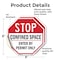Signmission Stop Confined Space Enter by Permit, 6 inch X 6 inch, Vinyl Decal, 2PK OC-D-2PACK-6-250 - alternate 2
