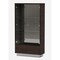Homeroots 43in Silver and Dark Brown Display Stand With Three Shelves And One Drawer 366214 - alternate 2