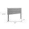 Homeroots Gray Faux Leather Upholstered Full Headboard 490184 - alternate 2