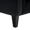Homeroots 83" Black Velvet Wood Sofa With Toss Pillows 543949 - alternate 2