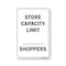 Signmission Public Safety, 10" Height, Peel And Stick Wall Graphic, 14" x 10", Store Capacity Limit Shoppers OS-NS-RD-1014-25438 - alternate 1