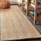 Jonathan Y Espina Hand Woven Herringbone Chunky Jute Natural 2 ft. x 8 ft. Runner Rug NFR101A-28 - alternate 1