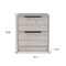 Homeroots 19" Gray Wood Two Drawer Nightstand 543650 - alternate 2
