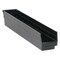 Quantum Storage Systems Shelf Storage Bin, Polypropylene, Black, 4 in H, 4 1/8 in W, 23 5/8 in L QSB105CO - alternate 1