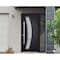 Vdomdoors Steel Door Deux 6500 Black Sidelight Exterior Window Stainless Inserts Single Modern Painted-W36+14 DEUX6500EXD-BLK-W36+14 x H80-Right-hand Inswing - alternate 2