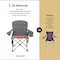 Arrowhead Outdoor Portable Folding USB-Heated Camping Chair with 6-Can Armrest Cooler, Gray KKS0327U - alternate 2
