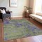 Homeroots 8' X 10' Olive Green And Dark Purple Abstract Washable Indoor Outdoor Area Rug 609364 - alternate 3
