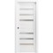 Sartodoors Sliding French Pocket Door with Frosted Glass White 42x84 Solid Core Modern Interior QUADRO4266PD-WS-4284 - alternate 1
