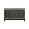 Homeroots 66" Gray Solid and Manufactured Wood Nine Drawer Triple Dresser 490478 - alternate 1
