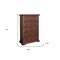 Homeroots 37" Chocolate Solid Wood Five Drawer Chest 524563 - alternate 2