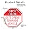 Signmission Stop Here Gate Opens Towards Vehicl, 18 inch X 18 inch, Vinyl Decal, 2PK OC-D-2PACK-18-135 - alternate 2