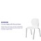 Flash Furniture Stack Chair, Plastic, 551 lb. Capacity, Wht RUT-3-WH-GG - alternate 2