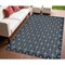 Homeroots 4' X 6' Navy Blue And Ivory Geometric Indoor Outdoor Area Rug 572557 - alternate 3