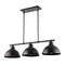 Jonathan Y Asher 36" 3-Light Industrial Farmhouse Iron Linear LED Pendant, Oil Rubbed Bronze JYL1117A - alternate 2