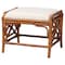 Bali & Pari Morley Marbled Tortoise Natural Rattan Ottoman 268-14698-ZORO - alternate 1