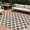 Homeroots 10' X 14' Brown And Ivory Polka Dot Washable Indoor Outdoor Area Rug 614886 - alternate 1