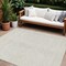 Homeroots 8' X 10' Ivory And Beige Floral Washable Indoor Outdoor Area Rug 594638 - alternate 1