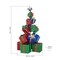 Sunjoy 63 in. Christmas Lighted Stacked Gift Box, 3D Tinsel Santa Stacked Gift Box Outdoor Garden Yard D116020000 - alternate 2