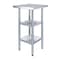 Amgood 20in D x 20in L Stainless Steel Table, Two Undershelves AMG WT-2020-2SH-Z - alternate 1