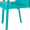 Homeroots Set of Two Turquoise Heavy Duty Plastic Outdoor Stacking Dining Chairs, 2PK 565196 - alternate 2
