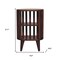 Homeroots 22" Brown Solid Wood Round Nightstand 651792 - alternate 2