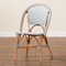 Bali & Pari Genica Classic French Two-Tone Navy and White Weaving and Natural Rattan Bistro Chair 251-13955-ZORO - alternate 2