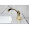 Kingston Brass Widespread Bathroom Faucet with Knurled Handle and Brass Pop-Up, Polished Brass KS4942KNL - alternate 2
